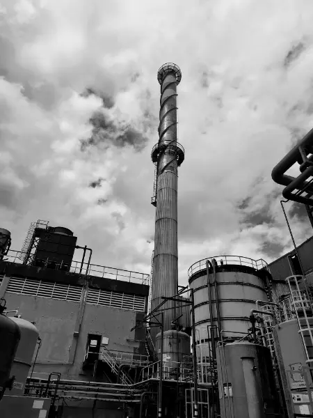 Monitoramento de chaminé industrial – amostragem de emissões atmosféricas